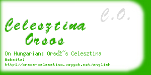 celesztina orsos business card